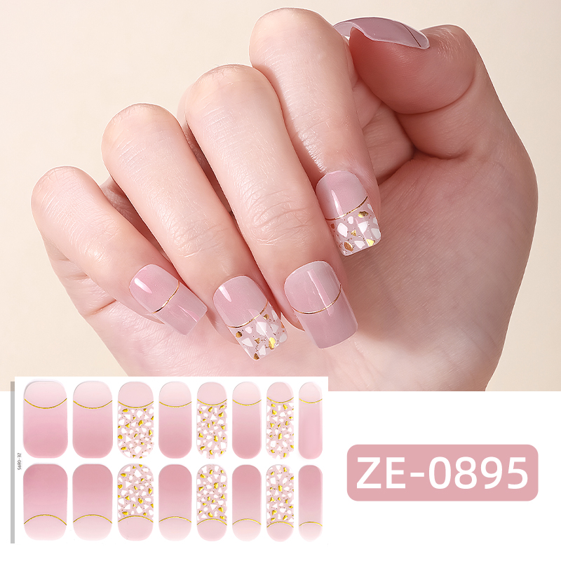 16Tips Pink Glitter Full Cover - Full Cover Adhesive 评论和价格