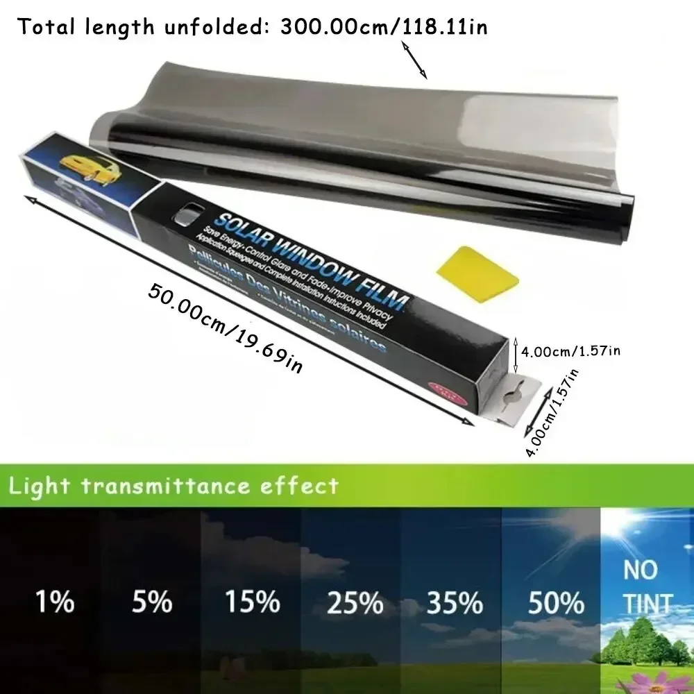 3Mx50CM VLT Black Car Window F - Glass Protector Auto 评论和价格