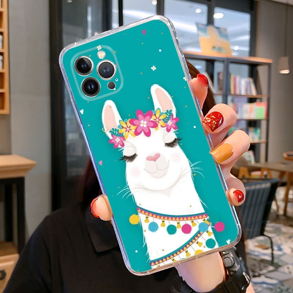 Cartoon Lama Phone Case For iP - Apple Iphone 15 Pro Max 评论和价格