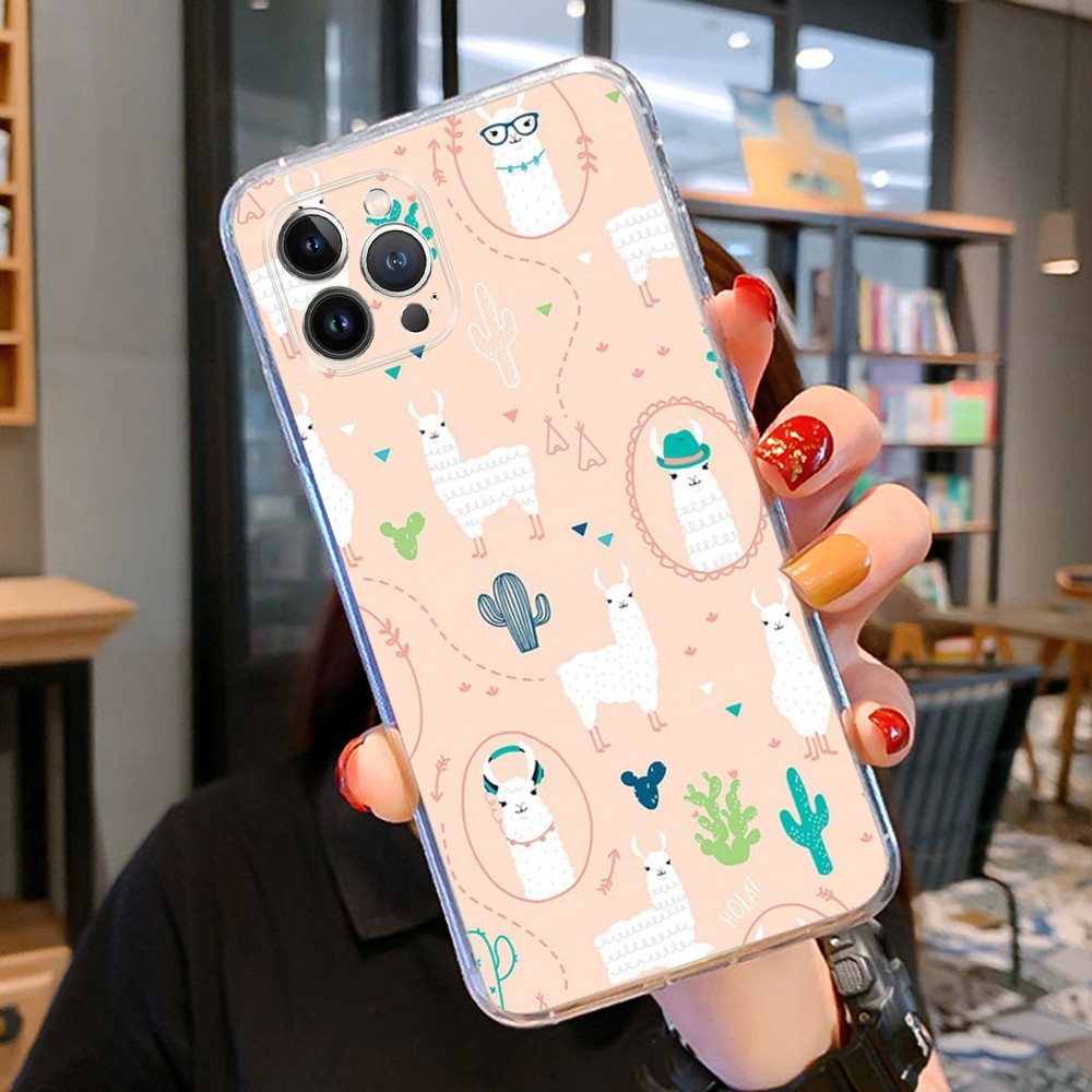 Cartoon Lama Phone Case For iP - Apple Iphone 15 Pro Max 评论和价格