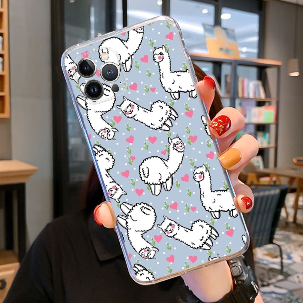 Cartoon Lama Phone Case For iP - Apple Iphone 15 Pro Max 评论和价格