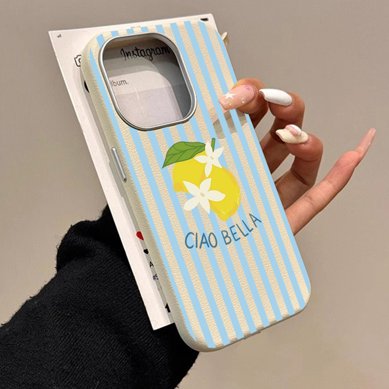 Lemon Striped Retro Design Sui - Samsung Galaxy S25 评论和价格