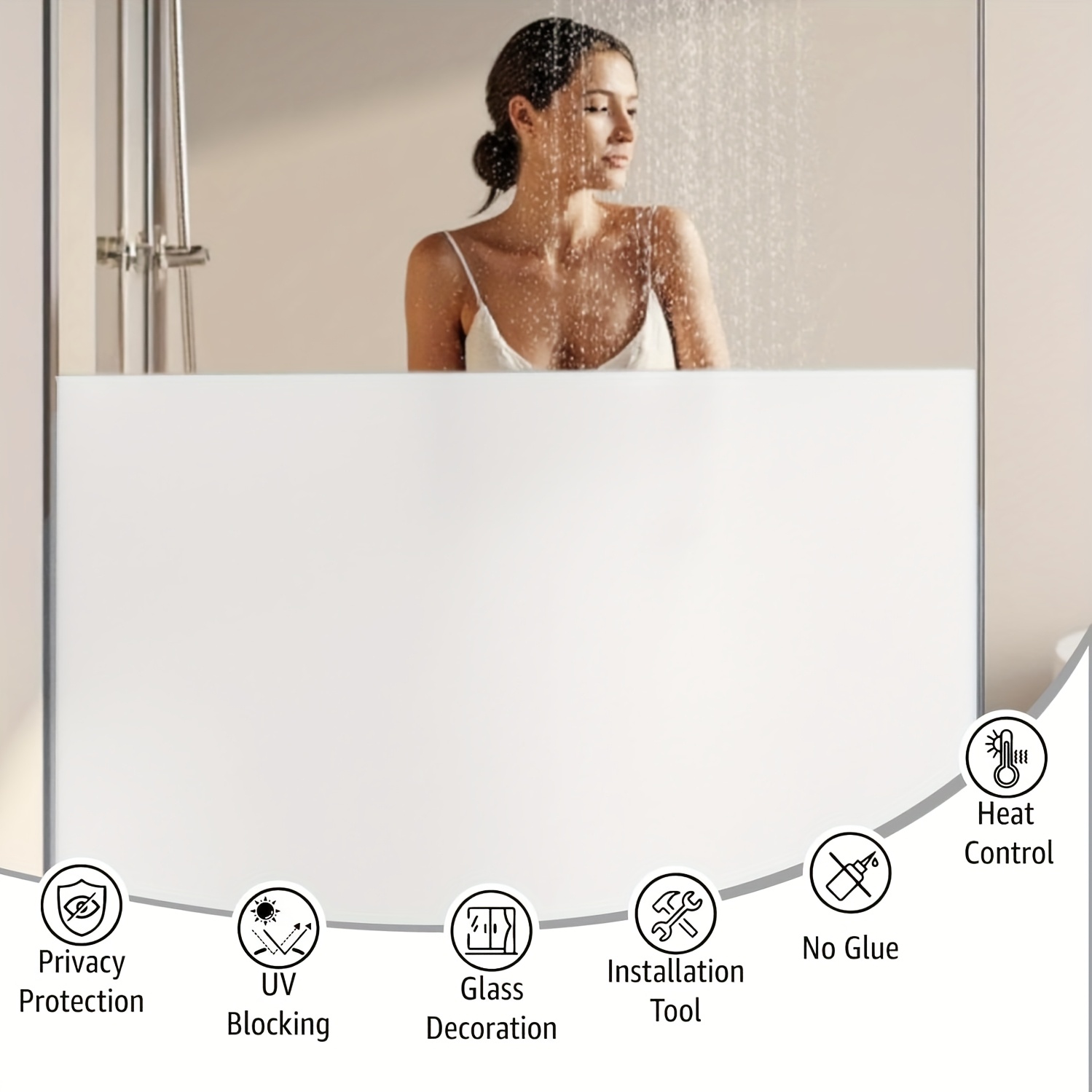 White Frosted Privacy Window F - Privacy Screen Protector 评论和价格